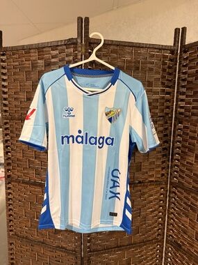 Hummel Málaga Men’s Soccer Jersey in Light Blue & White